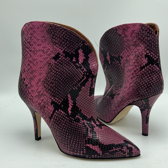 Paris Texas
Python-Embossed Leather Ankle Boots pink black size 9 (39) - Picture 2 of 6